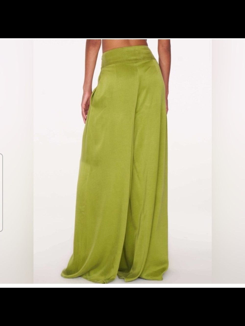 Rat & Boa Lime Green Wide-Leg Palazzo Pants